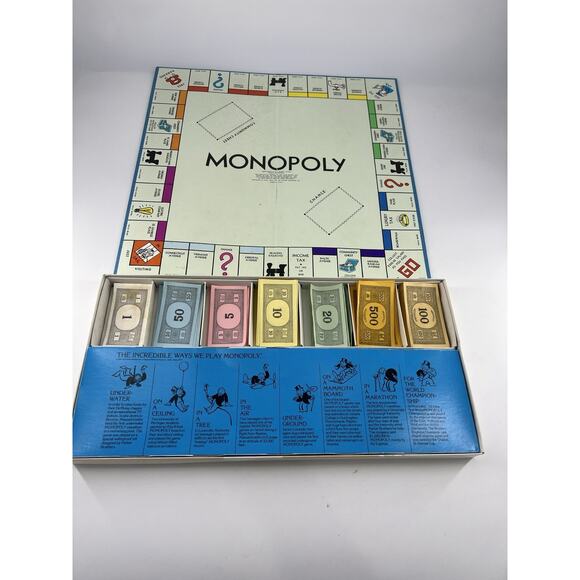 Vintage 1975 Monopoly No.9 Board Game Parker Brothers Family Night Collectible - Picture 2 of 16